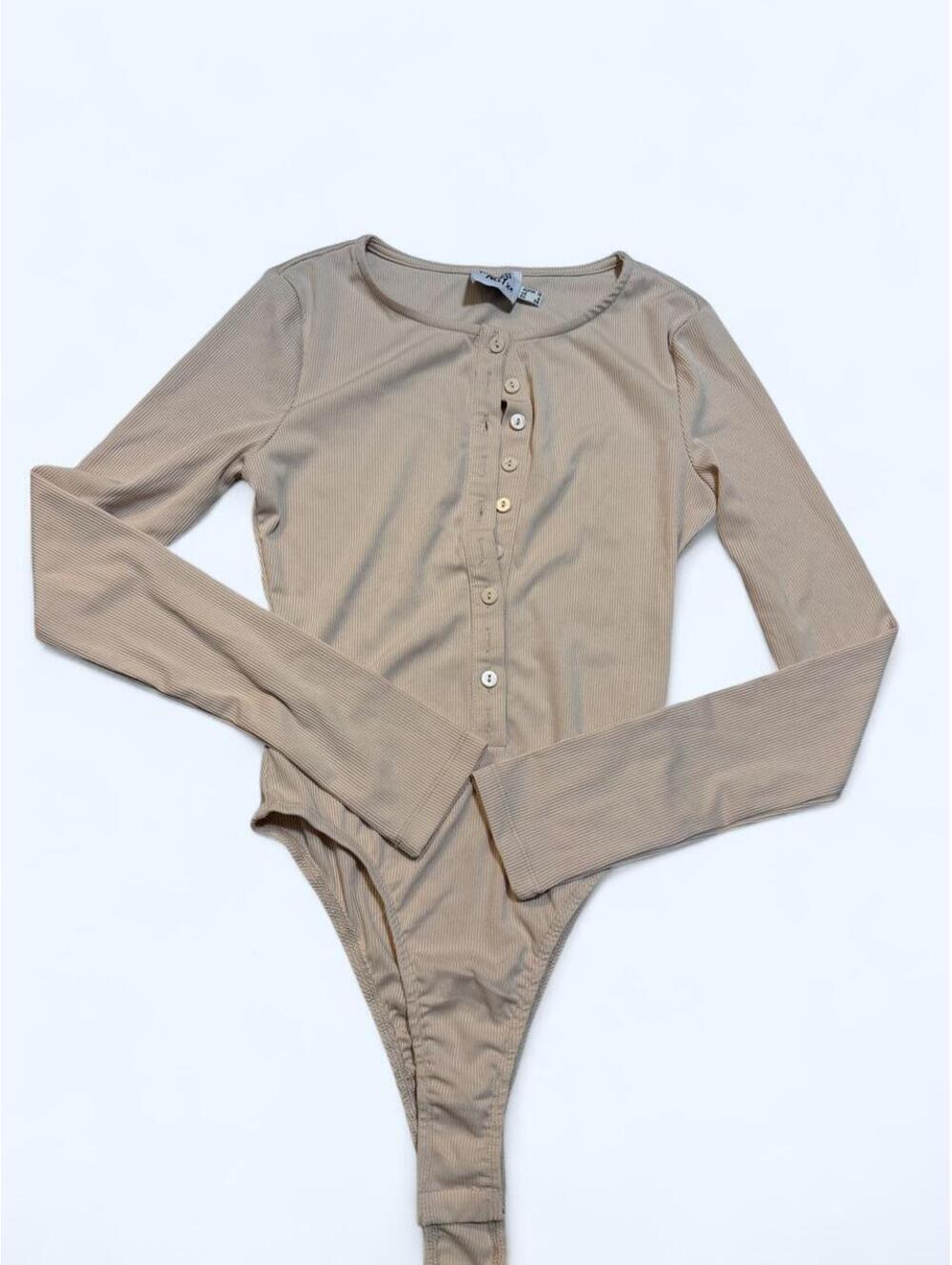 Princess Polly Cream long sleeve bodysuit